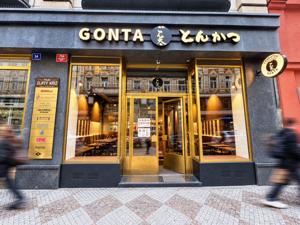 Vstup do restaurace Tonkatsu Gonta, Jungmannova 34, Praha 1.